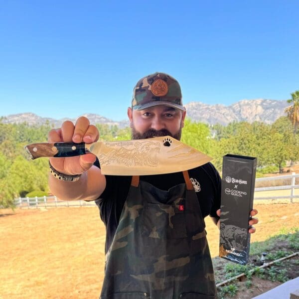 WIN A Food With Bear Hands Cleaver With Sheath